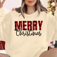 thumbnail image 6 of Christmas Trees Sweatshirt for Women Merry and Bright Christmas Shirts Xmas Holiday Party Long Sleeve Pullover Tops, 6 of 7