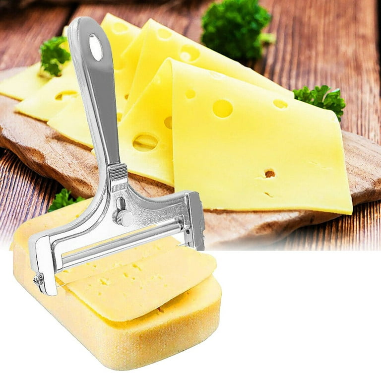 1pc Stainless Steel Wire Cheese Slicer, Adjustable Thickness Cheese Cutter  For Soft, Semi-Hard Cheeses Kitchen Cooking Tool