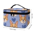 thumbnail image 6 of HELLHERO Heart-Shaped Corgi Pattern Multi-Purpose Cosmetic Toiletry Bag Multifunction Large Makeup Organizer Zipper Gifts for Mom, 6 of 6