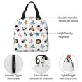 thumbnail image 3 of Yiaed Cartoon Animals Print Insulated Lunch Bag Reusable Cute Tote Lunch Box, Leakproof Cooler Lunch Bags for Work Office Travel School Picnic, 3 of 5