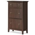 thumbnail image 5 of Acadian 32-inch-Wide Transitional Entryway Shoe Storage Cabinet in Brunette Brown, 5 of 17