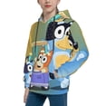 thumbnail image 2 of Johaoi Bluey Pattern Teen Pullover Hoodie Sweatshirts,Long Sleeve Pullover Casual Hooded Sweatshirt for Youth-Medium, 2 of 6