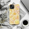 thumbnail image 5 of Cheerful Smiling Sun Phone Case with Yellow and Pink Floral Sunburst Design, Protective Artistic Cover for iPhone 16 15 14 13 12 Pro Max Mini, 5 of 6