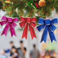 thumbnail image 5 of Lazo de árbol de Navidad para decoración interior y exterior, lazos grandes, regalo de fiesta, decoraciones navideñas, 5 of 5