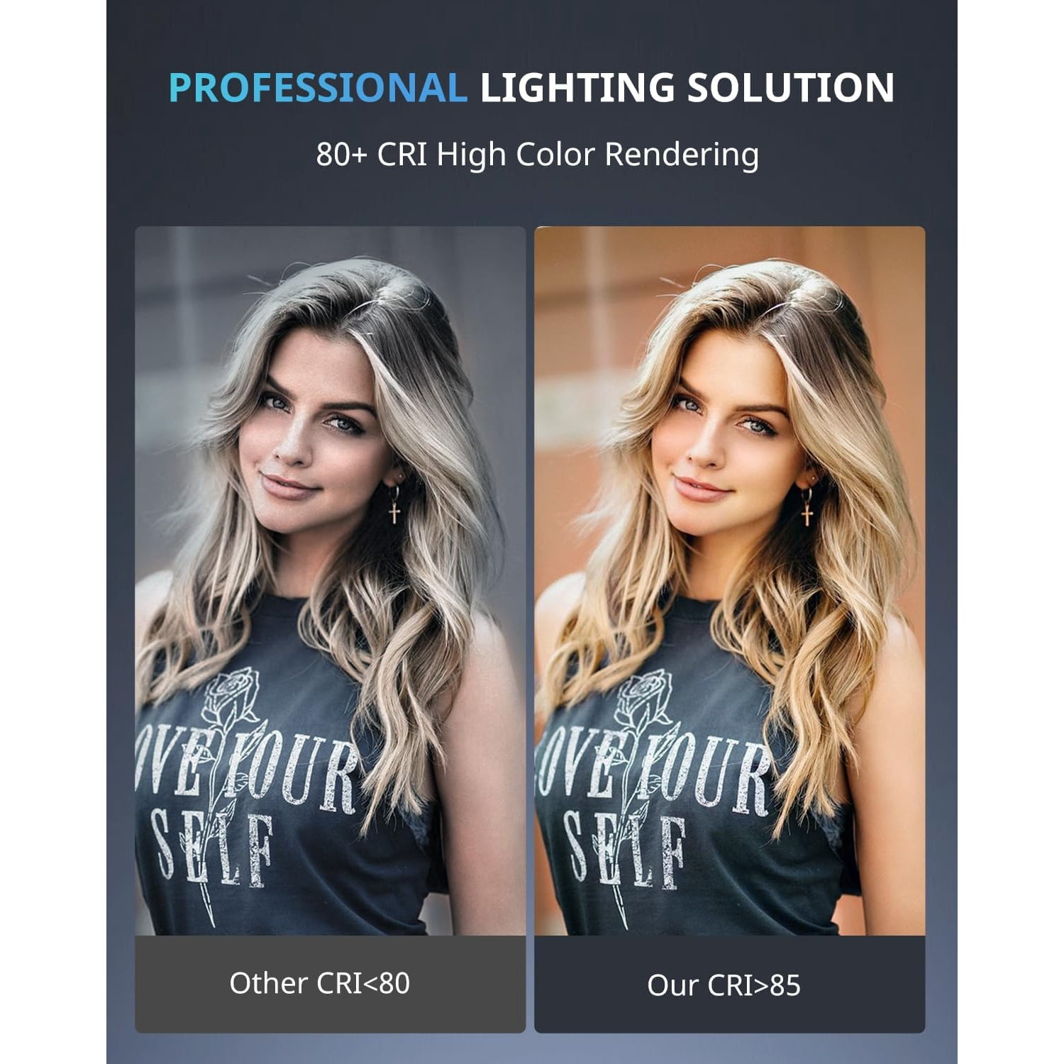 12 inch Ring Light with Stand, Selfie Ring Light with 50" Extendable Tripod Stand & Phone Holder for Live Stream/Makeup/YouTube Video