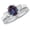 Alexandrite, variant on HDD 1 to 6 Carat Oval 14K White Gold LAB GROWN Gemstone and LAB GROWN Diamond Wedding Bridal Set (AAAA Heirloom Quality) Emerald 1 Carat Size: 6