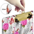 thumbnail image 3 of FMSHPON FlamingoTropical Leaves Clipboard Hardboard Wood Nursing Clip Board and Pull for Standard A4 Letter 13x9 inches, 3 of 7