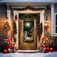 thumbnail image 6 of Dmlowu Christmas Door Cover - Nativity Scene Christmas Door Decorations, 35x71 inch Merry Christmas Front Door Decorations for Holiday Party Christmas Decorations Indoor & Outdoor, 6 of 10