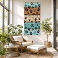 thumbnail image 6 of Canvas Wall Art, Aqua Brown Framed Canvas Prints for Bedroom Dining Room, Rustic Farmhouse Dog Paw Vintage Oversized Gallery Wrapped Wall Decor for Home Office, Gifts, 20"x40" Ship Next Day, 6 of 9