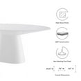 thumbnail image 5 of Modway Provision 47" Round Modern Style MDF Wood Dining Table in White, 5 of 6