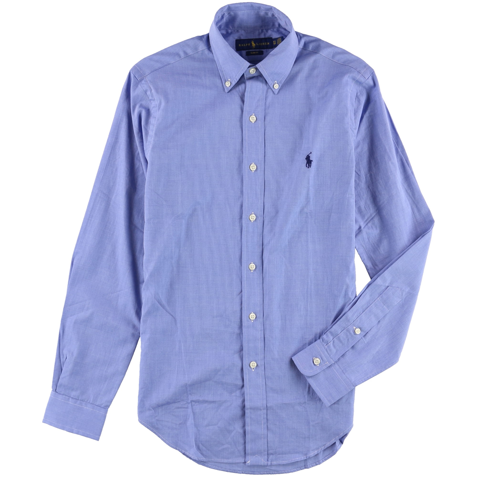 Ralph Lauren - Ralph Lauren Mens Basic Button Up Shirt mbluewht 2XL ...