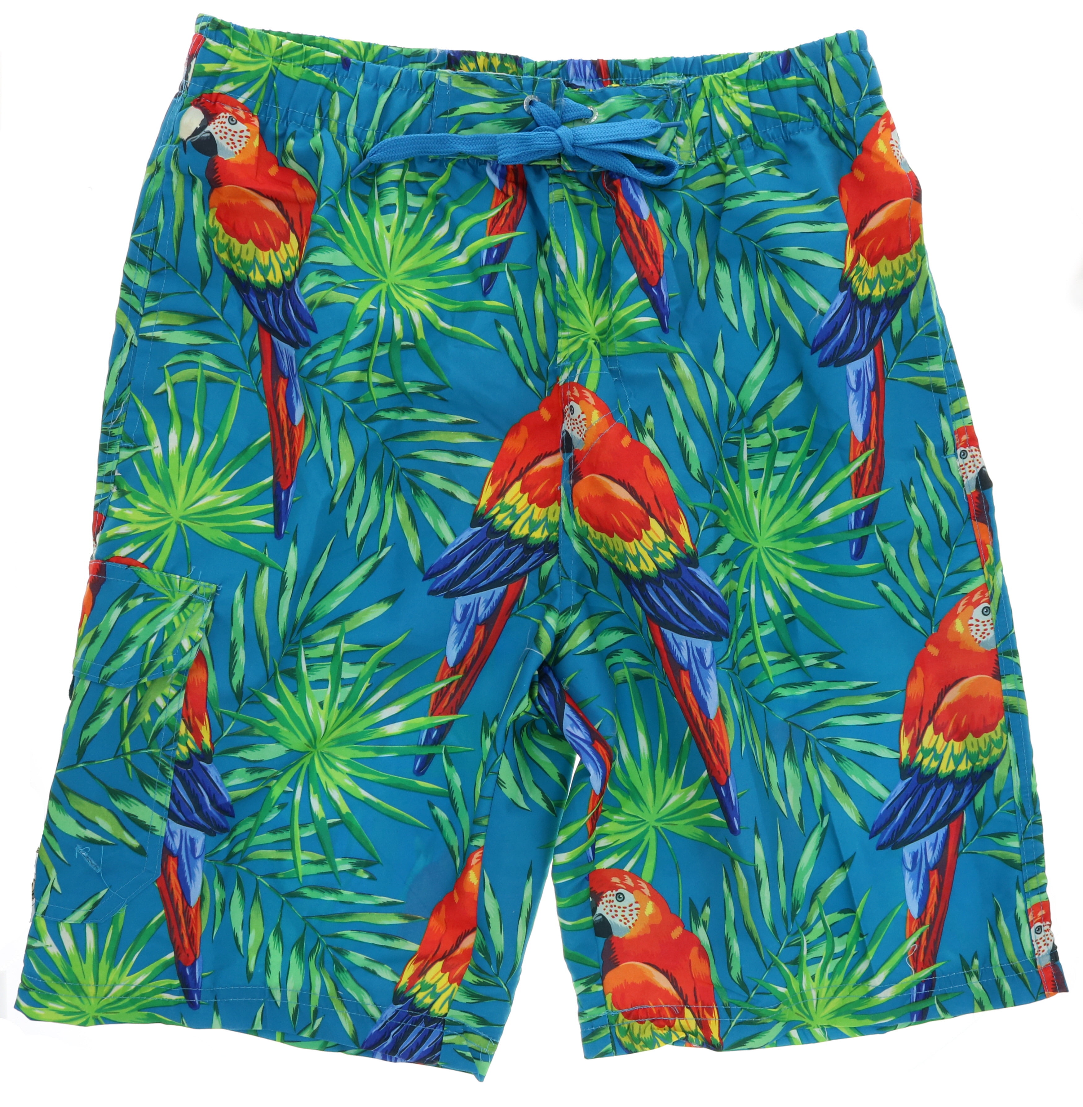 Authentic Brand Men's Swim Trunks No GrommetsBlue ParrotXXLarge