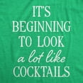 thumbnail image 2 of Womens Its Beginning to Look A Lot Like Cocktails T Shirt Funny Xmas Booze Drinking Tee for Ladies Womens Graphic Tees, 2 of 7