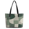 thumbnail image 2 of Sage Green Woman Leather Handbags Large Tote Bag Fashion Portable Handbags With Zipper, 2 of 7