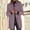 Purple, variant on Goodtrade8 Womens Jackets Plus Size Button Wool Coats Solid Color High Neck Pocket Casual Long Sleeve Women Tops