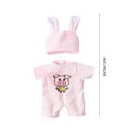 thumbnail image 3 of ToyKingdee Doll Rabbit Pajamas with Shoes Adorable Doll Decoration Outfit for Dolls Easy to Dress Up with Zipper Design Creative Imagination, 3 of 6