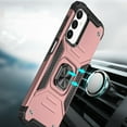 thumbnail image 4 of Designed for Samsung Galaxy A25 5G Armor Hybrid with Ring Holder Kickstand Shockproof Heavy-Duty Durable Rugged Dual Layer Phone Case Cover [Rose Gold], 4 of 10