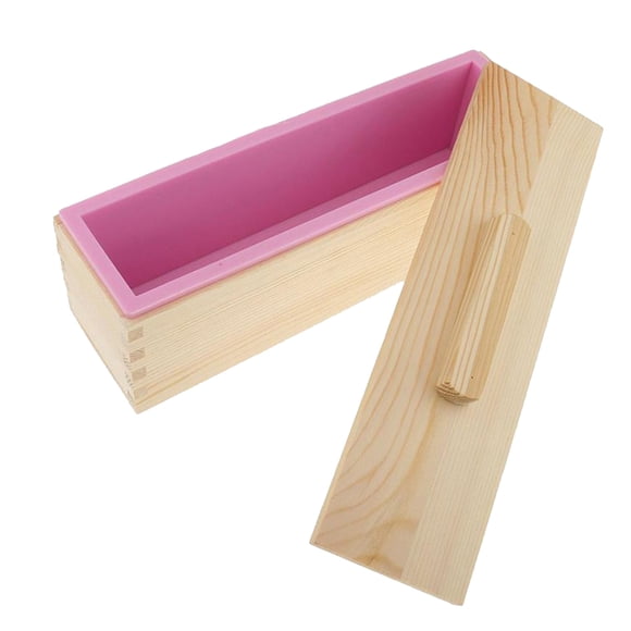 Barra de jabón rectangular flexible con - para principiantes para jabones, tostadas, pan Rosado