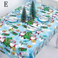 thumbnail image 3 of Fiudx Ofertas relámpago del día Mantel desechable de PVC con estampado navideño, decoración para fiestas, 3 of 3