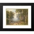 thumbnail image 2 of William Havell 24x19 Black Modern Framed Museum Art Print Titled - Woodcutters at Park Place, Henley, the River Thames Beyond (ca. 1826), 2 of 5