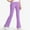 Purple, variant on daznei Girls Flare Pants Stretchy Soft Fall Warm Long Trousers Kids Bell Bottom Elastic High Waist Straight Trousers Solid Color Gray