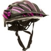 Punisher Womens 18-Vent Cycling Helmet with ABS Shell and Detachable Visor, Black and Pink