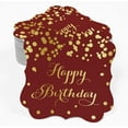 thumbnail image 2 of Inkdotpot Pack Of 100 Happy Birthday Paper Tags DIY Craft Bracket Shape Real Gold Foil Hang Tags, 2 of 6