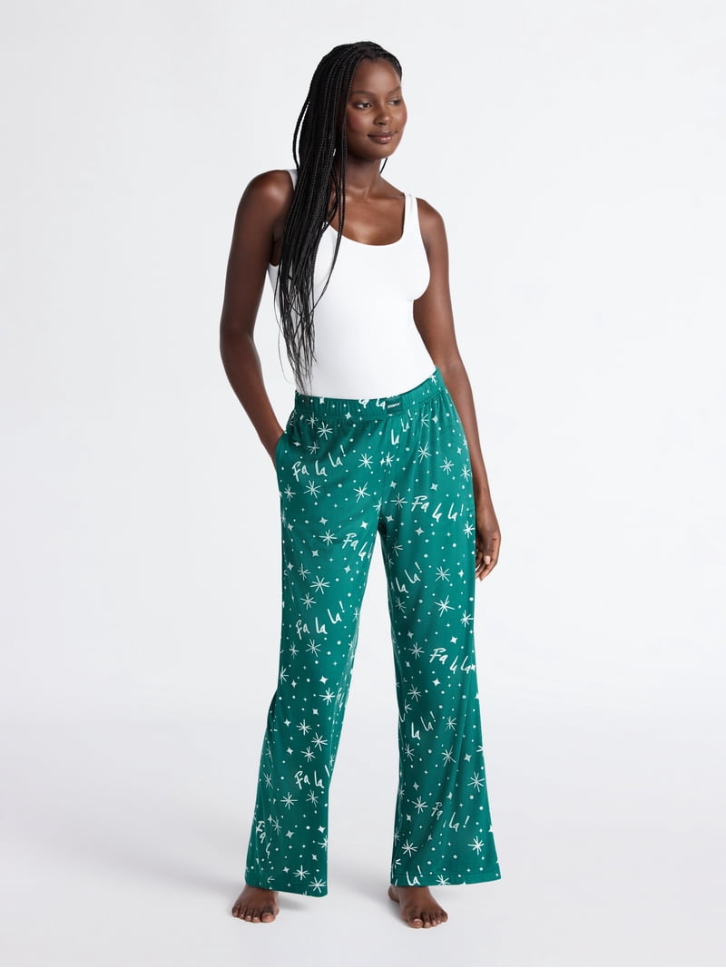 Joyspun Women's Velour Wide-Leg Sleep Pants, Size XS-3X - Walmart.com