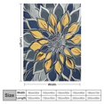 thumbnail image 4 of Fenyluxe Flowers Leaves Pattern Throw Blanket for Couch Sofa Bed Office Travel Camping School Flannel Blanket All Seasons 50x60in, 4 of 6