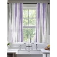 thumbnail image 3 of Sheer Curtains 63 Inches Long, Purple Gray Light Filtering Window Curtains for Living Room, Vintage Country Abstract Gradient Aesthetic Rod Pocket Voile Sheer Curtain Drapes, 52"W x 63"L, 2 Panels, 3 of 8
