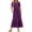 Purple, variant on TARAINYA Womens Summer Dresses Short Sleeve Maxi Dress Crewneck Casual Sundresses with Pockets