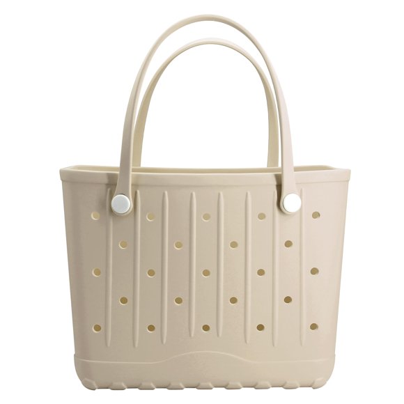 Bolsa de playa CXY Medium de goma para mujer, EVA, lavable, color albaricoque