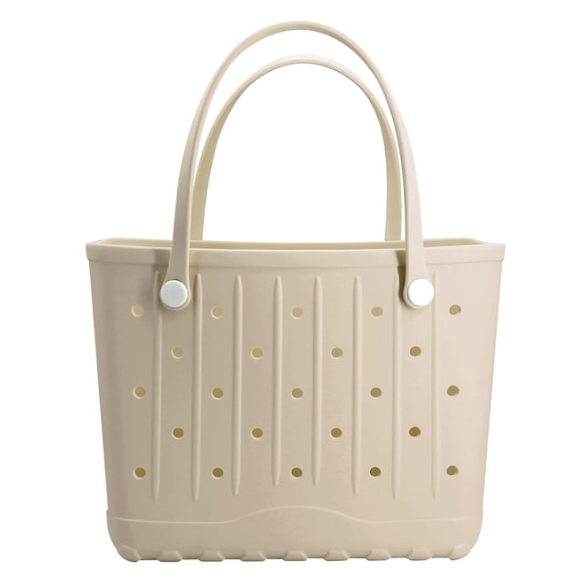 Bolsa de playa CXY Medium de goma para mujer, EVA, lavable, color albaricoque