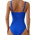 thumbnail image 5 of QHFBli Womens One Piece Swimsuit for Women Tummy Control Ruched Bathing Suit Cutout U Wire Swim Suits, 5 of 6