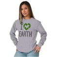 thumbnail image 4 of I Love Earth Reduce Reuse Recycle Plus Size Long Sleeve Graphic Tee Shirt Brisco Brands 2X, 4 of 5