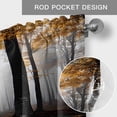thumbnail image 6 of Orange Forest Farmhouse Short Window Curtain Valances, Vintage Foggy Woods Tree Mysterious Rod Pocket Kitchen Valances for Living Room Bedroom Bathroom Cafe 42" x 12", 6 of 8