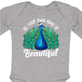 thumbnail image 4 of Inktastic Peacock Girls Long Sleeve Baby Bodysuit, 4 of 5