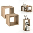 thumbnail image 1 of Gymax 4 Pcs Cube de Rangement Empilable Organisateur de Rangement Autoportant Bibliothèque pour Chambre, 1 of 10