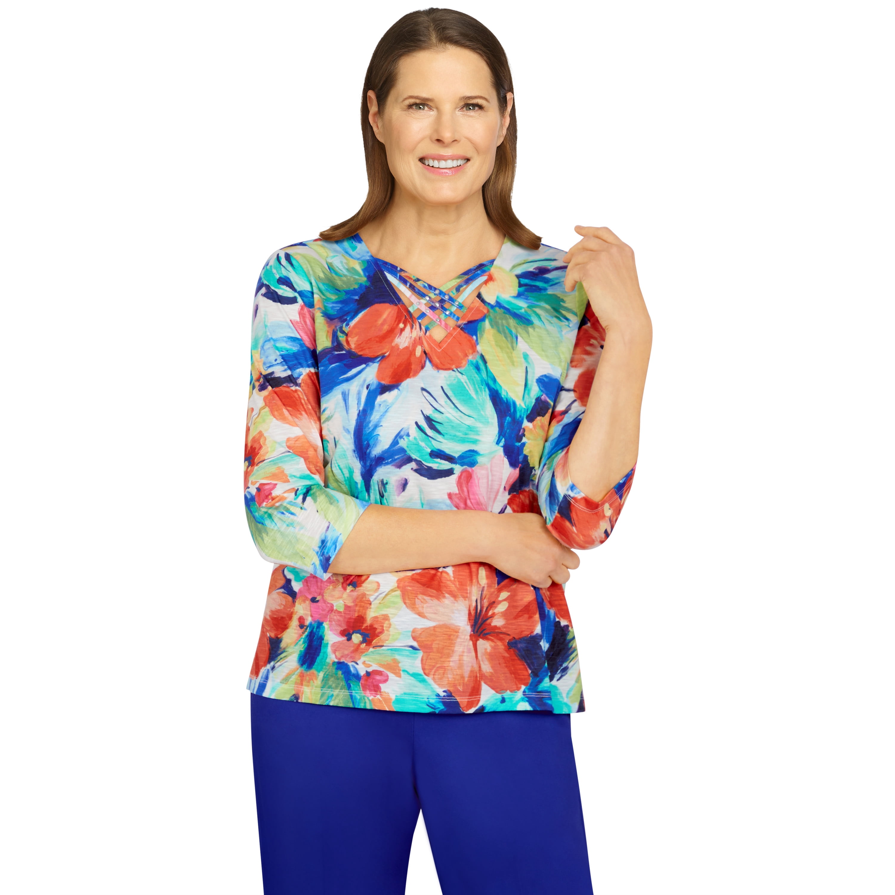 Alfred Dunner Womens Petites Tops \u0026 T 