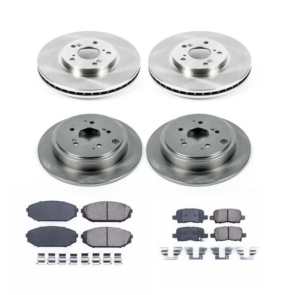 Ultimate Brakes Front and Rear Ceramic Brake Pad and Rotor Kit with Hardware WM81441