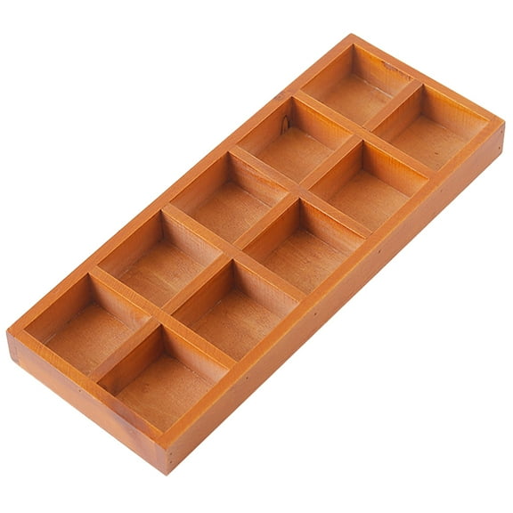 HONMEET Rustic Wooden Plant Pot Stand with Tray, 1 Set, Garden Planter Base for Indoor and Outdoor Decoration