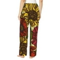 thumbnail image 3 of Junzan Sunflower Women'S Pajama Pants Drawstring Comfy Sleep Bottoms With Pockets, 3 of 9