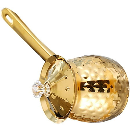 GOOHOCHY Golden Stainless Steel Turkish Coffee Pot for Home Use Multipurpose Stovetop Milk and Soup Pot 1.5L