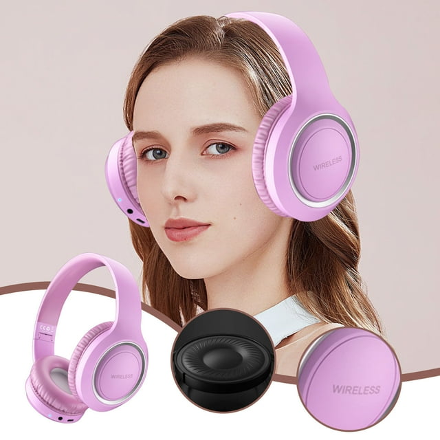 Auriculares Bluetooth, Auriculares inalámbricos, Auriculares Bluetooth, Auriculares, Teléfonos estéreo, Regalos para juegos inalámbricos, Auriculares, Altavoces Bluetooth 5.1 universales plegables
