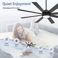 thumbnail image 6 of ALKAFY 65 Inch Ceiling Fan with LED and Remote Control, 8 Blades for Large Room Indoor/Covered Outdoor, 6 of 8