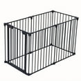 thumbnail image 3 of 150" Adjustable Safety Gate, 6 Panels Metal Door Fence, Christmas Tree Fence Gate for House, Stairs, Gate, Pet, Black, 3 of 9