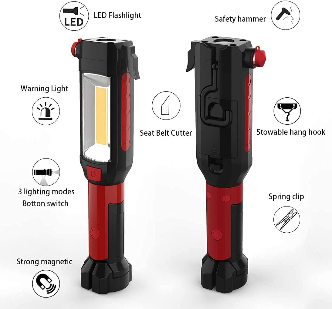 Torch Light & Emergency Tool 8 in 1 Worklight Flashlight-Water Shock Resistance-As Seen On TV 180 Lumen