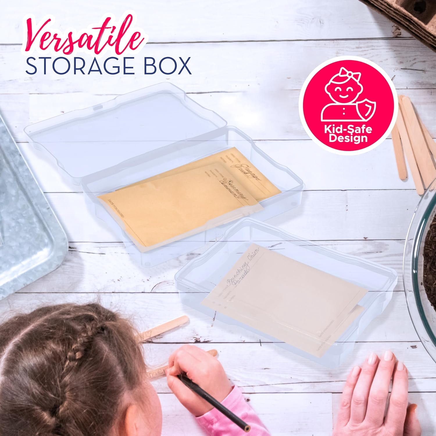 4E's Novelty 16 Pack Clear Photo Storage Box with 4x6 Photo Cases and Photo Organizing Box, 4x6 Photo Storage Box