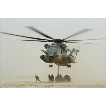 24"x36" Gallery Poster, Marines CH-53E Super Stallion helicopter Al Anbar, Iraq 2007