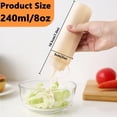 thumbnail image 3 of 6 Pack (8 Oz) Botellas Exprimibles Dispensador para Salsa Botellas de Plástico para Condimentos con Tapa Giratoria y Medida- Perfecto para Salsa de Chili, Aceite, Glaseado y Otros Condimentos, 3 of 4